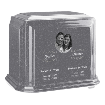 Picture Gray Marble Urn For Two 