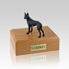 Great Dane Black Standing Medium Dog Urn