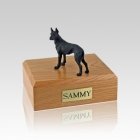 Great Dane Black Standing Small Dog Urn