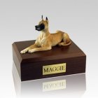 Great Dane Fawn Laying Large Dog Urn