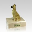 Great Dane Fawn Sitting Large Dog Urn