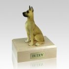 Great Dane Fawn Sitting Dog Urns