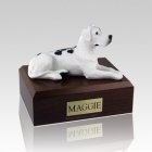 Great Dane Harlequin Ears Down Laying Large Dog Urn