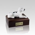 Great Dane Harlequin Ears Down Laying Small Dog Urn