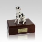 Great Dane Harlequin Ears Down Small Dog Urn