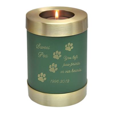 Green Candle Pet Keepsake Cremation Urn
