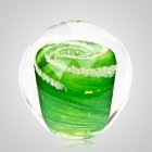 Green Cremation Glass Weight