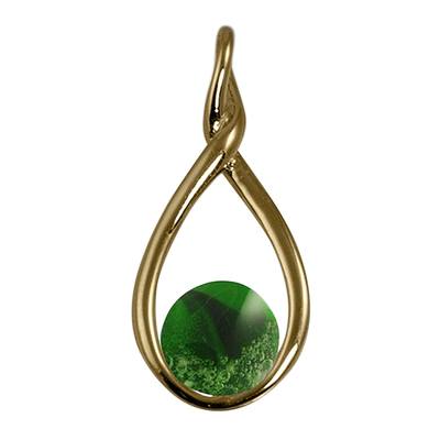 Green Infinity Cremation Ash Pendant