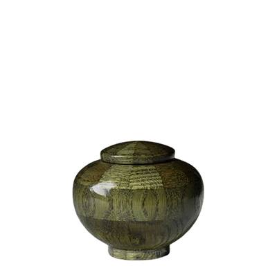 Green Keepsake Wood Urn