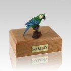 Green Parrot Large Bird Cremation Urn