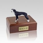 Greyhound Black Medium Dog Urn