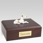 Greyhound White & Brindle Laying Dog Urns