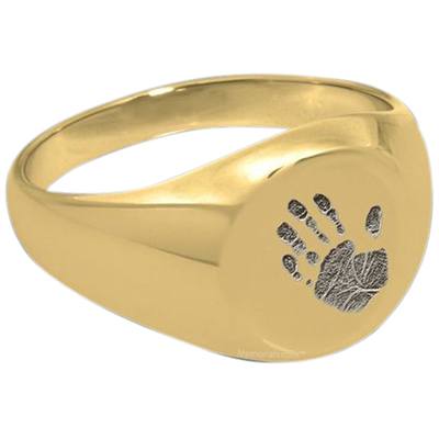 Handprint 14k Gold Cremation Ring