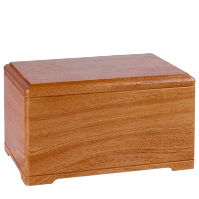 Mahogany Wood Urn