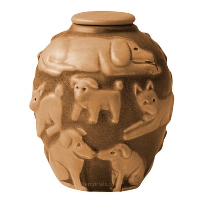 Happy Dog Marigold Cremation Urn