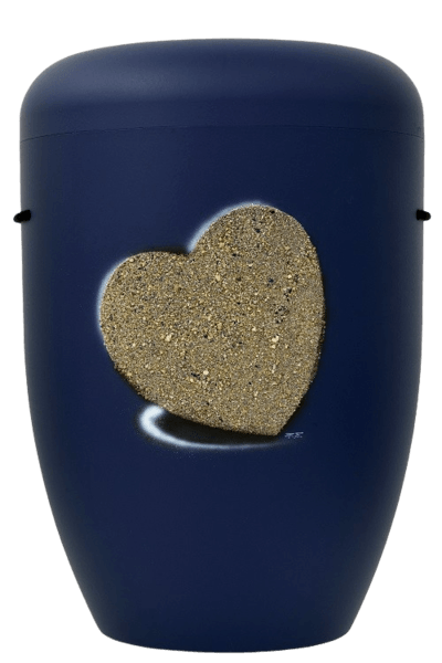 Heart Biodegradable Urn in Blue
