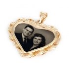 Heart Yellow Gold Photo Pendant