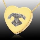 Heart Nose 14k Gold Print Cremation Keepsake