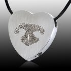 Heart Nose Stainless Print Cremation Keepsake