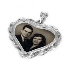 Heart Silver Photo Pendant