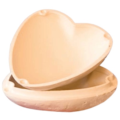Bronze Tone Heart Ceramic Urn