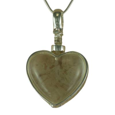 Heart Glass Locket Memorial Jewelry II