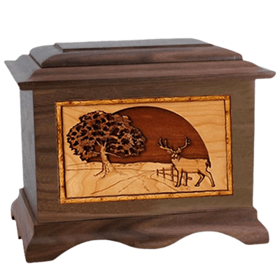 Heartland Deer Walnut Cremation Urn