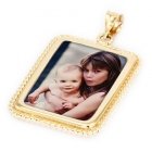 Helix Yellow Gold Photo Pendant