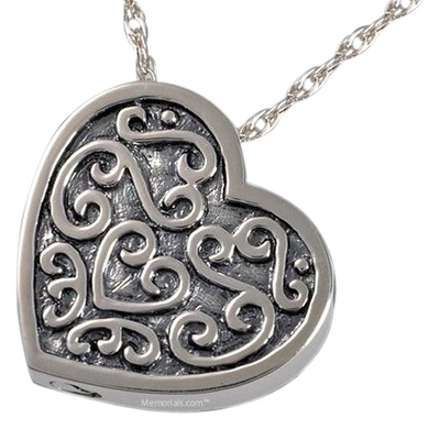 Henna Heart Cremation Pendant III