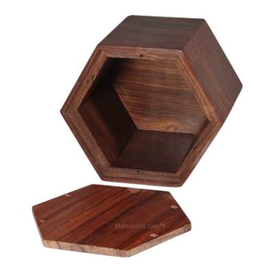 Hexagon Pet Cremation Urn