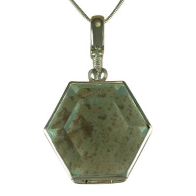 Hexagon Glass Locket Memorial Jewelry II