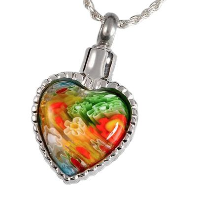 Hippie Heart Cremation Pendant