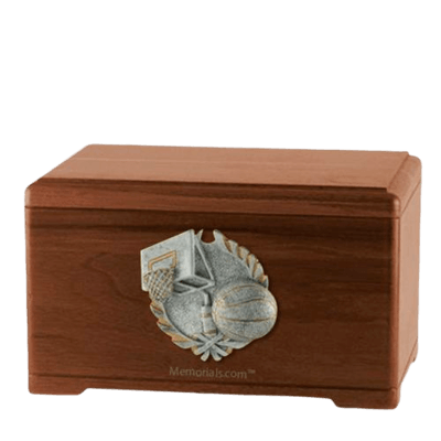 Hoops Fan Walnut Cremation Urn