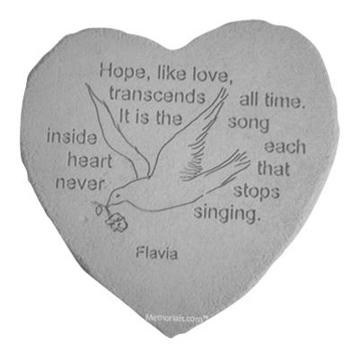 Hope Dove Heart Stone