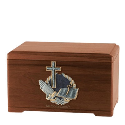 Praying Bible Walnut Cremation Urn