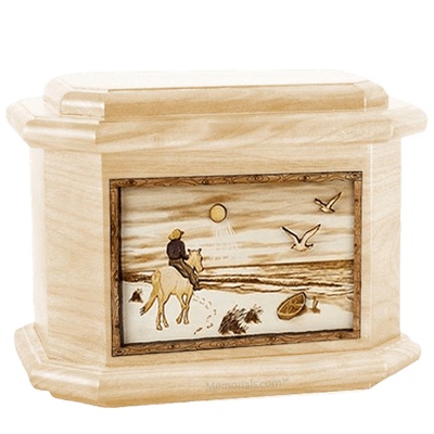 Horse Beach Maple Octagon Cremation Urn