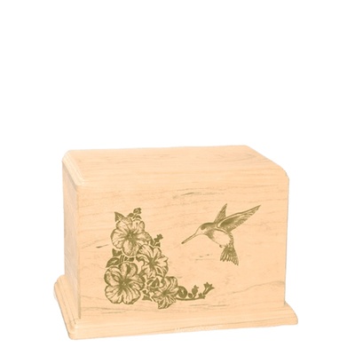 Hummingbird Small Maple Wood Urn