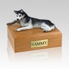 Husky Black & White Large Dog Urn