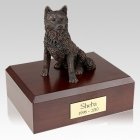 Husky Bronze X Large Dog Urn