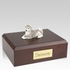 Husky Gray Laying Dog Urns