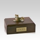 Husky Red Laying Medium Dog Urn