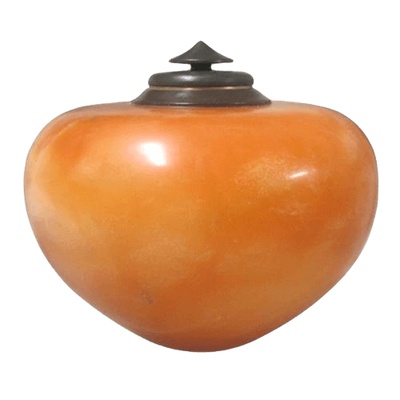 Baltic Orange Alabaster Cremation Urn
