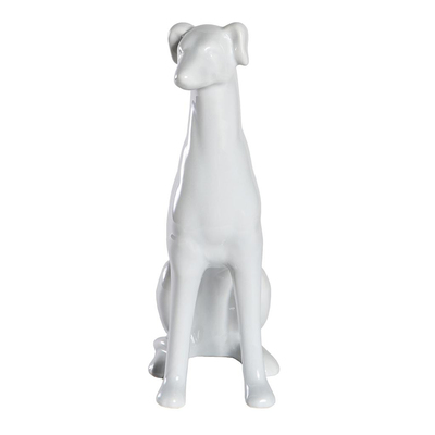 Sitting Greyhound Glossy Cremation Urn