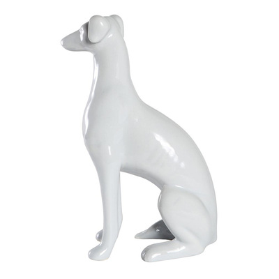 Sitting Greyhound Glossy Cremation Urn