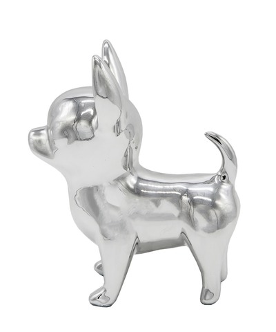 Standing Chihuahua Metallic Cremation Urn