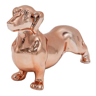 Standing Dachshund Metallic Cremation Urn