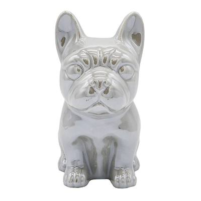 Sitting Frenchie Glossy Cremation Urn