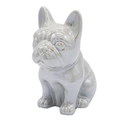 Sitting Frenchie Glossy Cremation Urn