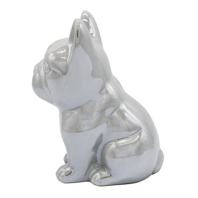 Sitting Frenchie Glossy Cremation Urn