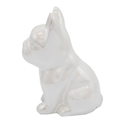 Sitting Frenchie Metallic Cremation Urn